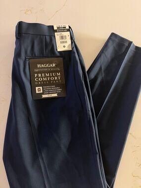 NWT Haggar Navy Dress Pants - Premium Comfort
